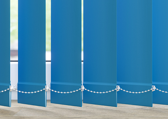 Trinity (FR Blackout), Cerulean - Vertical Blind Slats - Image 3